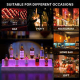 ZUN LED Lighted Liquor Bottle Display Shelf, 37 Inch Bar Display Shelf, DIY Illuminated Bottle Shelf W2178P163143