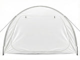 6.8x4.9FT Light Gray Arched Bicycle Storage Shed, 210D PU Silver Coated Oxford, Black Fiberglass Rod 88024507