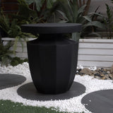 Decorative Garden End, 20.3" H Modern Heavy Duty Patio Sturdy Faux Terrazzo Accent Side W2734P194118