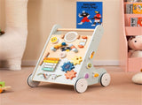8-in-1 Wooden Baby Walker Push and Pull Learning Activity Center with Wheels for Toddlers 1 Years 16057979