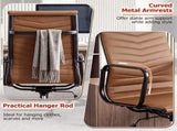 Ergonomic PU Leather High Back Office, 4" Height Adjustable & 90&deg-110&deg Rocking Executive Desk 71881840