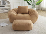 Giant Bean Bag, Oversized Bean Bag Couch for Adults and Kids, Faux Fur Shell-Shaped Large W2677P306796