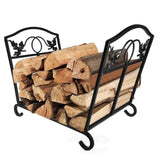 Folding Log Storage Rack, Log Holder Firewood Racks,Black 47640468