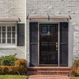 200 x 100 Household Application Door & Window Rain Cover Eaves Canopy Brown & 66120262