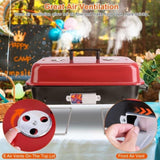 Portable Charcoal Grill Outdoor Tabletop Grill Small Barbecue Smoker Folding BBQ Grill with Lid for 00244294