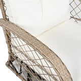 3-piece Outdoor Chair&Table Set Chat Set 2-person Rattan Seating Group with Two Swivel Chairs and a N719P234190N