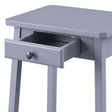 Grey End Table with Bottom Shelf B062P185693