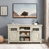 2 Doors Cabinet Farmhouse Cabinet, Farmhouse TV Stand Barn Design,Modern Farmhouse TV Media Stand, W1758P199934
