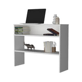 White Console Table with Open Storage B062P252154