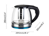 HD-1861-A 110V 1200W 1.8L Electric Glass Kettle US Plug 40881583