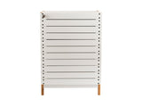 2 Shelf Bamboo Floor Cabinet in White 89311600
