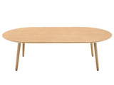 3-in-1 Extendable Dining Table, 43.3" Round to 74.8" Oval Kitchen Table with Solid Wood Legs & W2920P420922