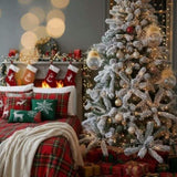 4PCS Set 4.7" Christmas Glass Ball Ornaments Wall Hanging Decorations for Holiday Tree Party FBA 09891991