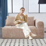 UNITED WE WIN Chenille Loveseat Sofa,Minimalist Modular Couches Sleeper for Living Room Bedroom W1568P255135