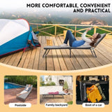 Folding Camping Cot for Adults, 5-Angle Adjustable Camping Cot Heavy Duty Outdoor Bed with Carry W3399P310387
