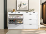 3 drawers, 2 lifters, top panel, shoe cabinet, particleboard, 80*25*120cm, white 77015694
