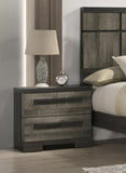 1pc Contemporary 2-Drawer Nightstand Brown Gray Finish Wooden Bedroom Furniture B011P210423