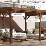 ZUN Outdoor Wooden Gazebo （Prohibited by WalMart） 87090018