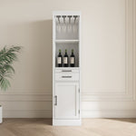 ZUN White color modular wine bar cabinet Buffet Cabinet with Hutch for Dining Room W331P195808