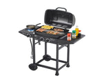 2 Burner BBQ Propane Gas Grill with Side Burner 24000 BTU Output Stainless Steel Barbecue Grill with 03887968