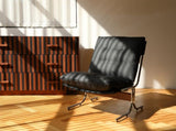 Leather Armchair, Modern Accent Chair High Back, Living Room Chairs with Metal Legs and Soft Padded, W2105P303634