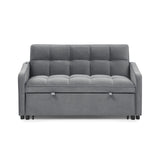 Loveseats Sofa Bed with Pull-out Bed,Adjsutable Back and Two Arm Pocket,TypeC and USB Charging with W1413124441
