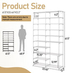 ZUN FCH double row 10 layers non-woven shoe rack iron pipe + PP pad + plastic 85.7*29.8*158cm white 49748415