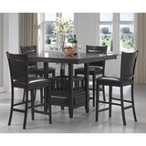 Black and Espresso Upholstered Counter Height Stools B062P145485