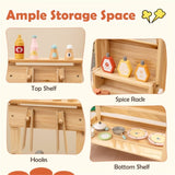 Kids Wooden Barbecue Grill Playset 51798009