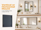 Brushed Black Framed Wall Vanity Mirror for Bathroom 69008070
