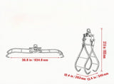 36 Inch 4 Claw Timber Claw Hook with Swivel Steel Design 3307 lbs Capacity 10964721