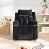 Kids Chair, Kids Upholstered Couch with Two Cup Holder, Footrest, Backrest, Toddlers Velvet W31171306