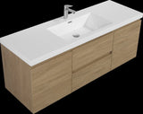 60" Floating Bathroom Vanity with Sink, Modern Wall-Mounted Bathroom Storage Vanity Cabinet with W1573P152704