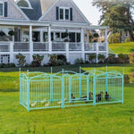 ZUN Dog Playpen Indoor 24 inch 8 Panels Metal Dog Pen Pet Dog Fence Outdoor Exercise Pen with Doors, W368P233999