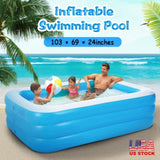 ZUN Inflatable Swimming Pools Inflatable Lounge Pool for Kids Baby Adult Inflatable Water Ball Pool for 14644009