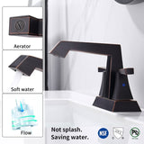 2-Handle Bathroom Sink Oil Rubbed Bronze 4 Inches Centerset Vanity 3 Hole Bathroom T3177P277477