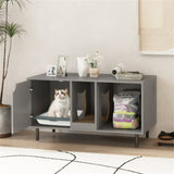 Gray Cat Litter Box Enclosure 89634177