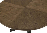 ZUN Traditional Farmhouse 1pc Dining Round Table Two-Tone Finish Gray Brown Finish Beautiful Carved Legs B011P190698