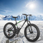 ZUN S26109 Elecony 26 Inch Fat Tire Bike Adult/Youth Full Shimano 21 Speed Mountain Bike, Dual Disc W709P156170