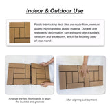 Wood Plastic Composite Deck Tiles Set of 20pcs, Composite Decking Resist Rust, Patio Flooring 59176872
