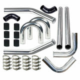 ZUN Universal 3" Inch Aluminum Intercooler Piping U-Pipe Kit+Coupler Black+T-Clamps 80692802