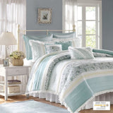 King 9 Piece Cotton Percale Duvet Cover Set B03597320