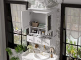 4-in-1 Bathroom Mirror Cabinet, 24-inch Wall Mounted Medicine Cabinet with Drawers & Organizer 67622975