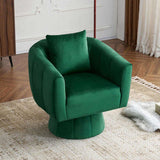 360&deg Swivel Accent Chair, Modern Velvet Fabric Living Room Armchair with Fluffy Cushions, Comfy 41230731