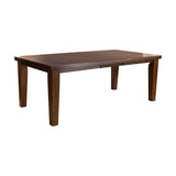 Dark Oak Finish Rectangular 1pc Dining Table with Self-Storing Extension Leaf Wooden Simple Dining B01156367
