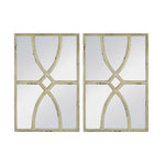 ZUN 16" x 23" Rectangular Wooden Wall Mirrors with Distressed White Frame, Vertical or Horizontal, Home W2078124317