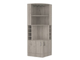 Light Gray 8-Bottle 2-Shelf Bar Cabinet B062P202122