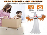 12ft 4pcs LED Lights Giant Scary Ghost Flames and Flashing Red Eyes Inflatable Halloween Decoration 63244096