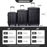 Luggage Set with Spinner Wheels ABS Lightweight Durable Hard Suitcase,8-Piece Set W284P341385