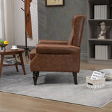 COOLMORE Wood Frame Armchair, Modern Accent Chair Lounge Chair with Sturdy Wood Legs for Living Room W395109980